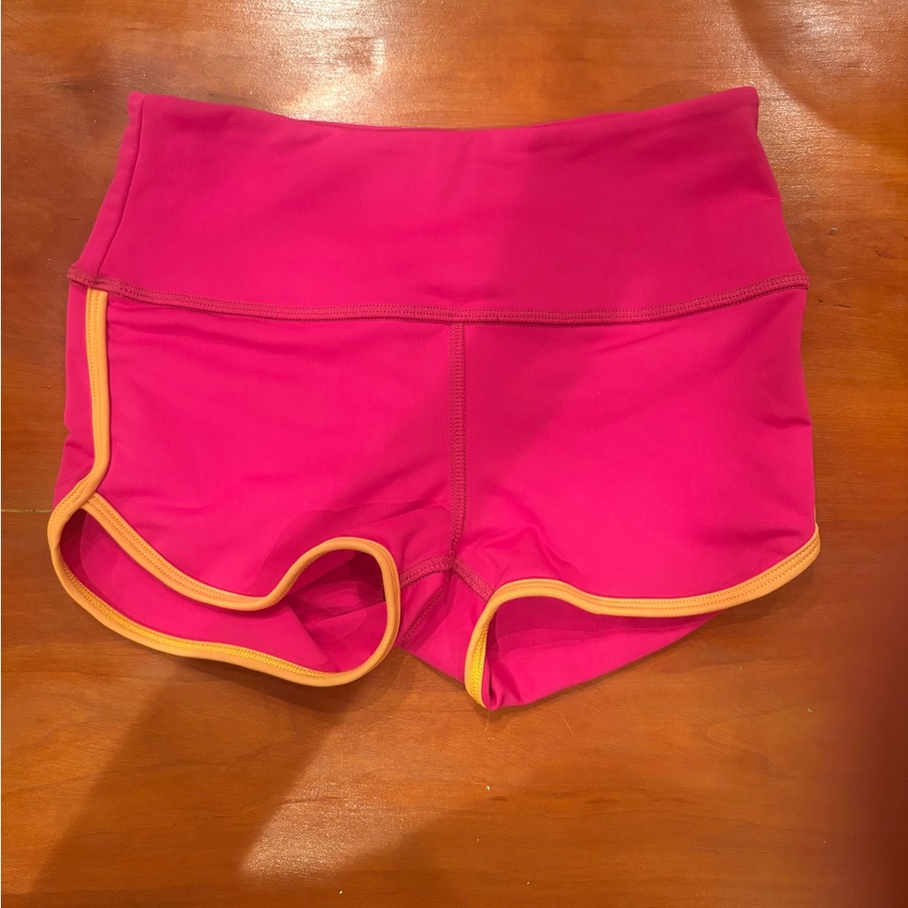 Women's Athletic Shorts in Pink and Orange